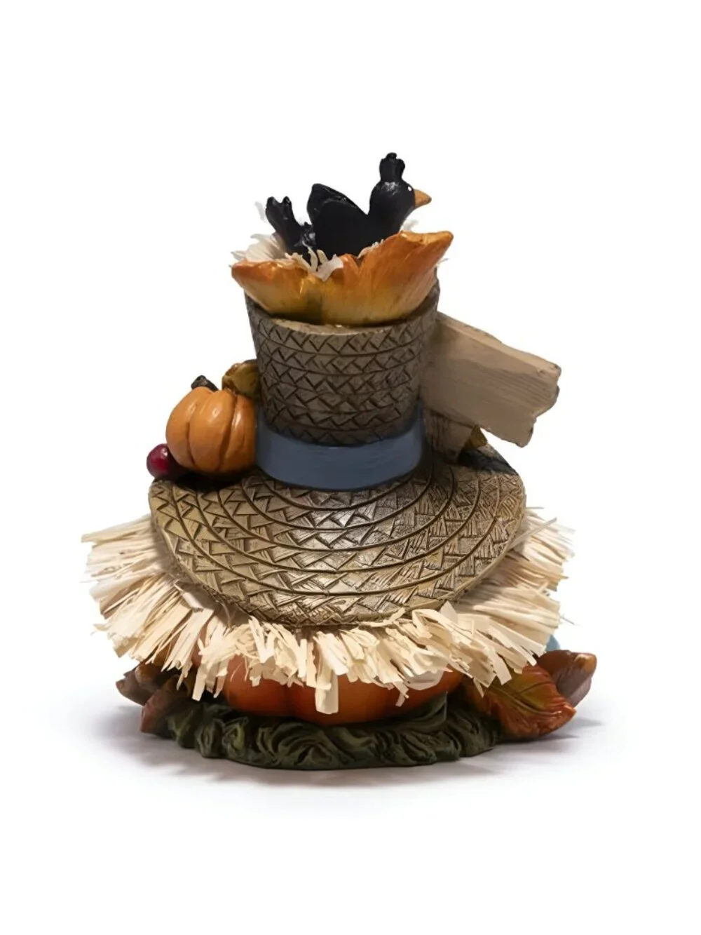 Hodao Pumpkin Figurine with Give Thanks Sign, Thanksgiving Decorations